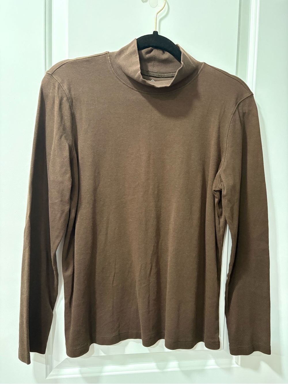 Brown Turtleneck Long-Sleeve top